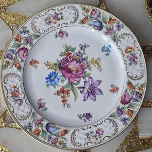 Floral Porcelain Dinner Plate